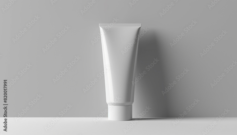 white skincare tube and lotion packing on attractive background generated by AI