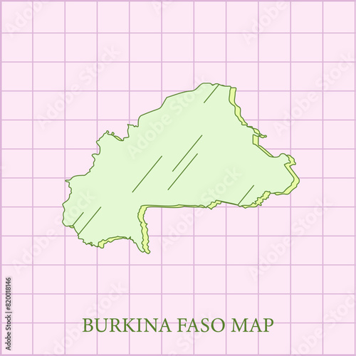 vector regions map of Burkina Faso
