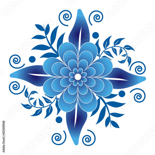 blue flower vectors