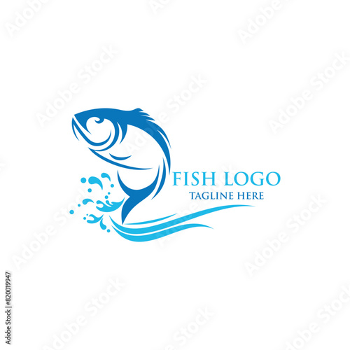 Vector fish logo design template vector illustration with creative idea