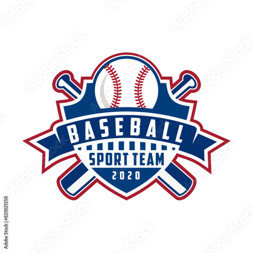 Modern professional baseball template logo design for baseball club