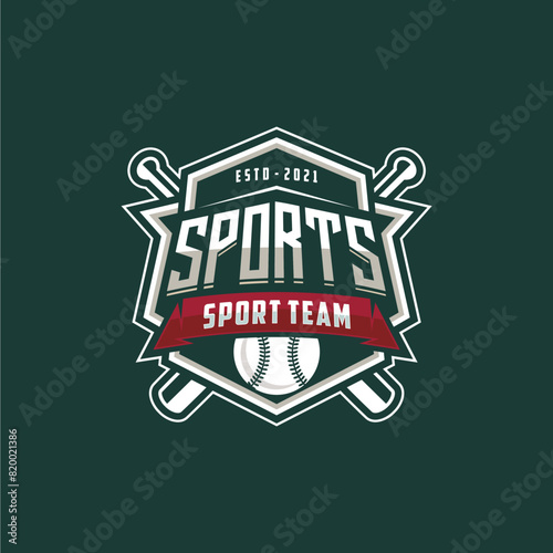 Modern professional baseball template logo design for baseball club