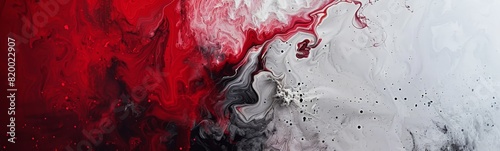 Abstract red black and white watercolor paint background