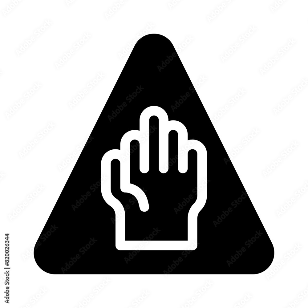 Obraz premium stop glyph icon