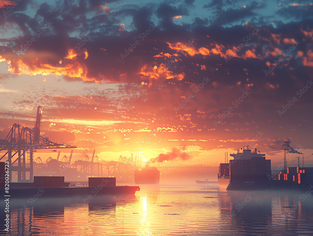 The large container ship is docked at theMa Tou The large container ship is docked at theMa Tou