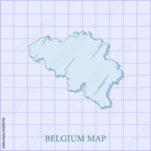 vector regions map of  Belgium