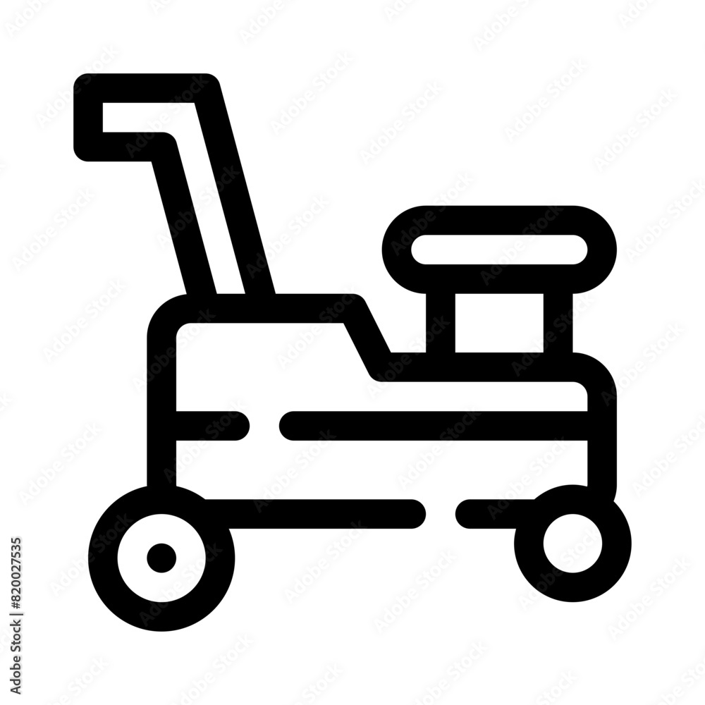 lawnmower line icon lawnmower line icon