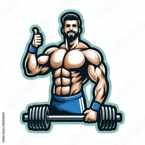 Fitness Bodybuilder vector design man