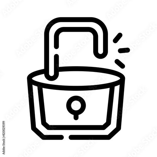 unlock line icon