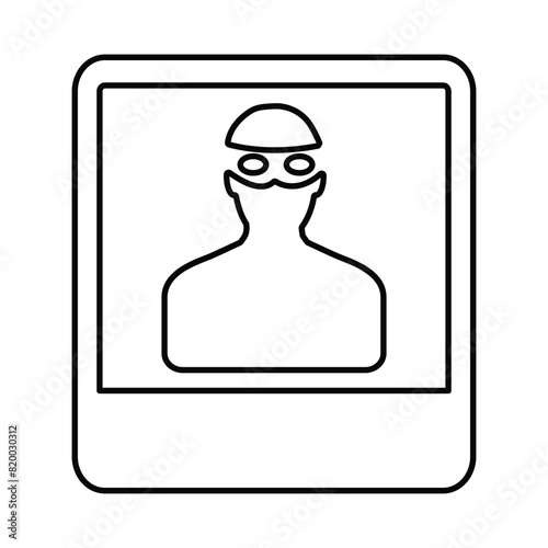 Wanted Poster Icon Line Vector graphics