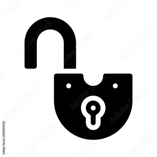 unlock glyph icon