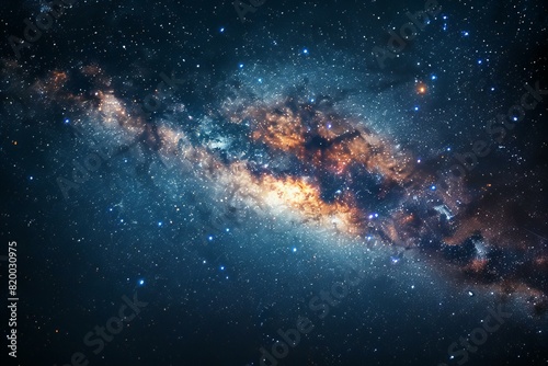 The milky way is pictured along with stars and stars