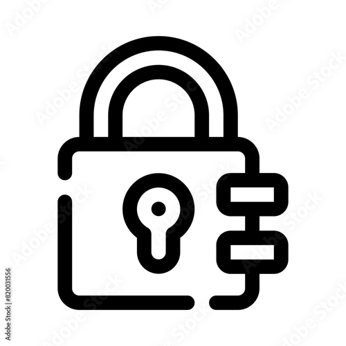 padlock line icon
