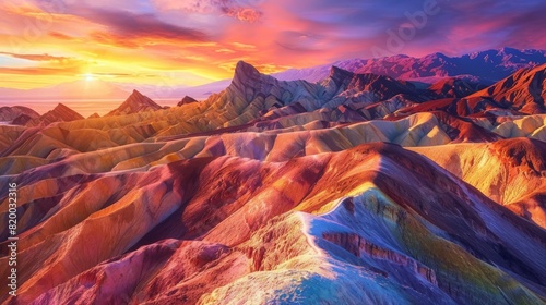 A Breathtaking View of the Desert Landscape at Death Valley National Park photo
