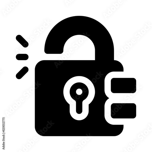 unlock glyph icon