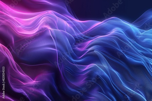 Blue and purple glowing waves AIG51A. photo