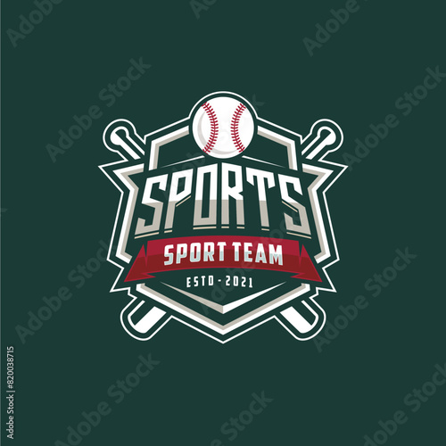 Modern professional baseball template logo design for baseball club