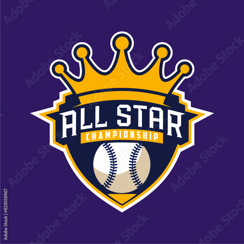 Modern professional baseball template logo design for baseball club