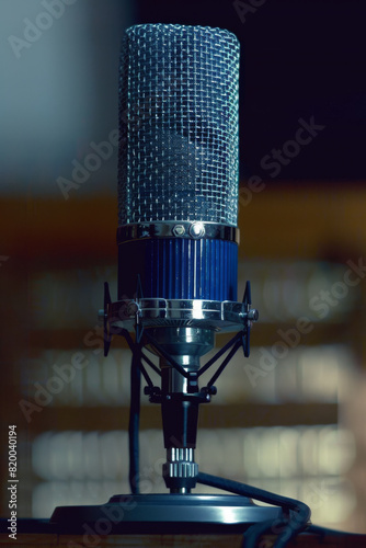 Professional Studio Microphone on Stand for Recording and Broadcasting
