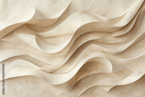 Illustration of paper creases with beige background, high quality, high resolution photo