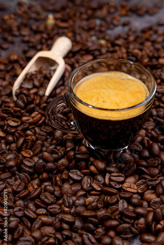 Roasted Perfection: Close-Up of Coffee Beans