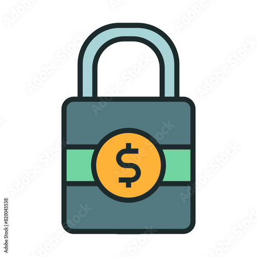 Financial security icon. Financial protection icon. Icons about banking and finance