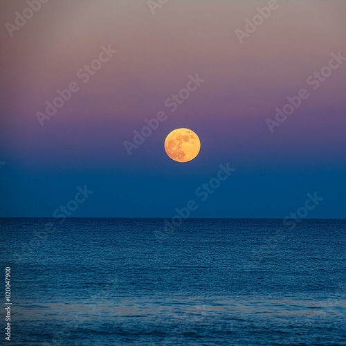 moon over sea