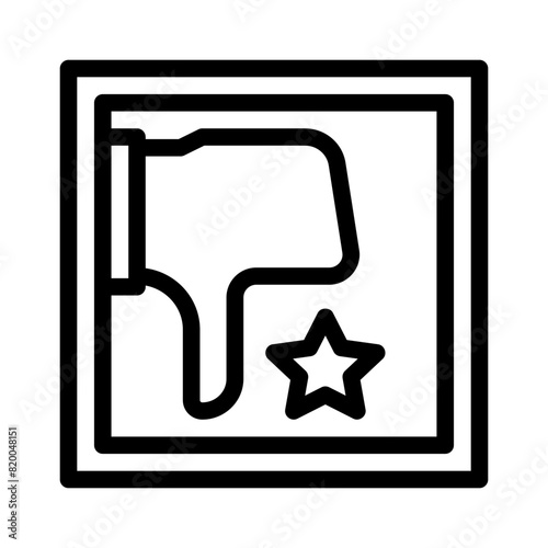 thumbs down line icon