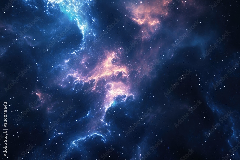 Obraz premium Beautiful galaxy background with nebulas and stars