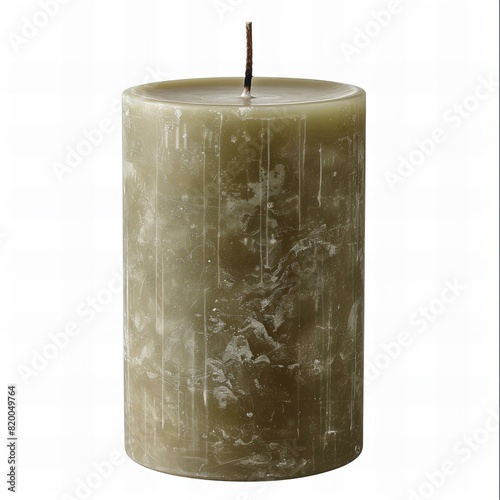 Featuring a unscented candle , isolated on white background , high quality, high resolution photo