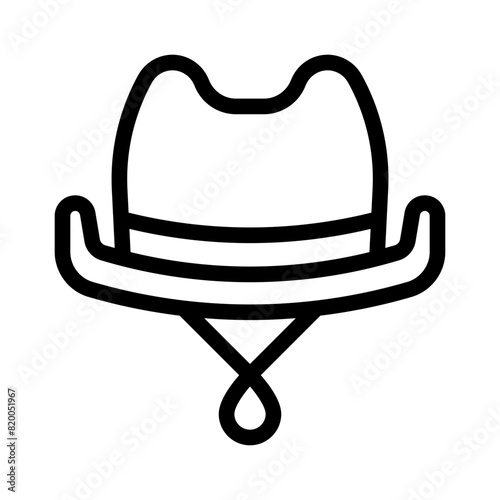 cowboy hat line icon