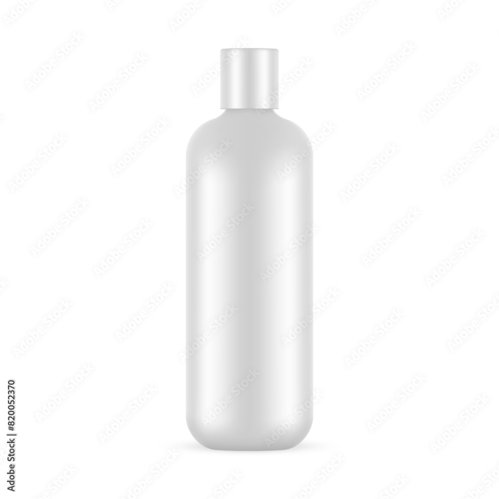 Tall Plastic Bottle Mockup For Shampoo And Other Cosmetic Products, Isolated On White Background. Vector Illustration Tall Plastic Bottle Mockup For Shampoo And Other Cosmetic Products, Isolated On White Background. Vector Illustration