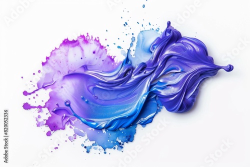 Purple and blue paint splash