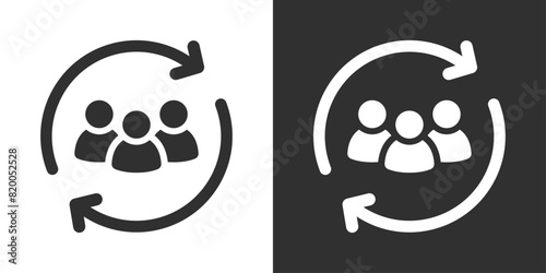 Inclusion black and white sign icon vector illustration design