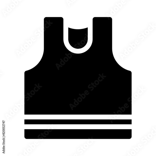 sleeveless shirt glyph icon