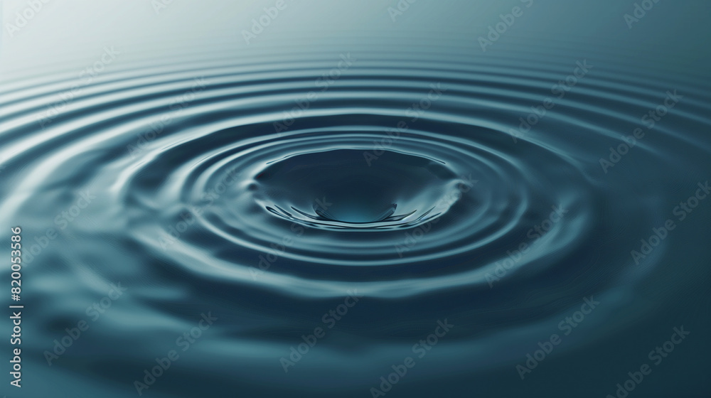 Circular Ripple Effect in Calm Water Circular Ripple Effect in Calm Water