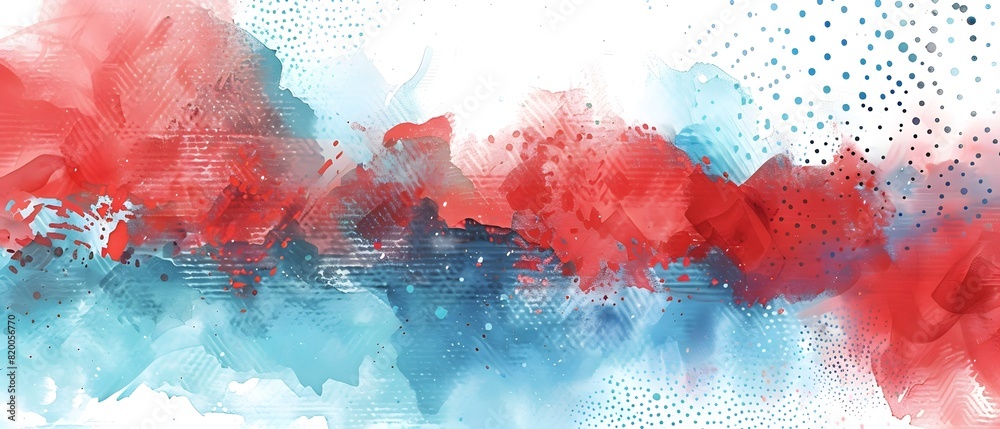 Fototapeta premium Vibrant Abstract Watercolor Splatters Portraying Dynamic Energy and Motion