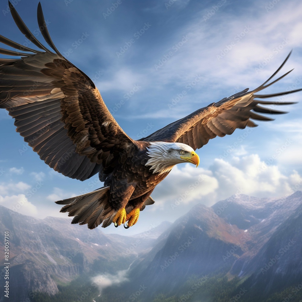 Eagle flying in the sky,fly,clouds,majestic, Eagle flying in the sky,fly,clouds,majestic,