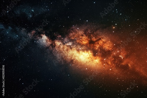 Amazing cosmic scene with stars and planets