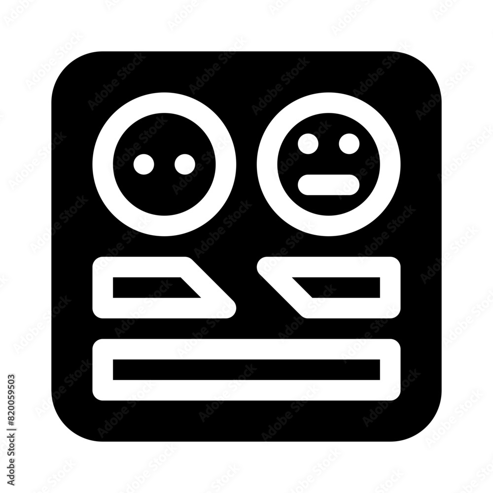 Fototapeta premium survey glyph icon