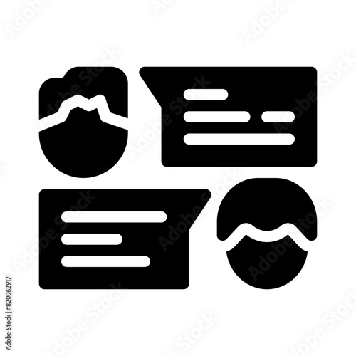 interview glyph icon
