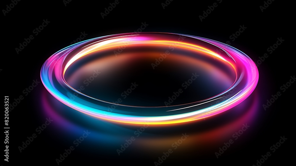 A black background with colorful lens flare and glowing light effects on the sides, creating an abstract circular shape with soft edges and vibrant colors A black background with colorful lens flare and glowing light effects on the sides, creating an abstract circular shape with soft edges and vibrant colors