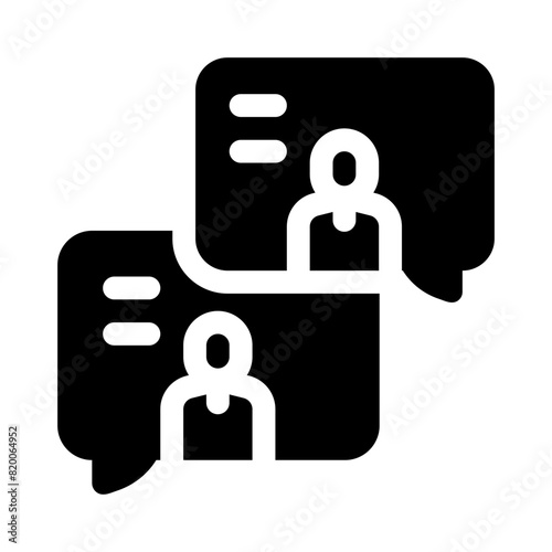 interview glyph icon