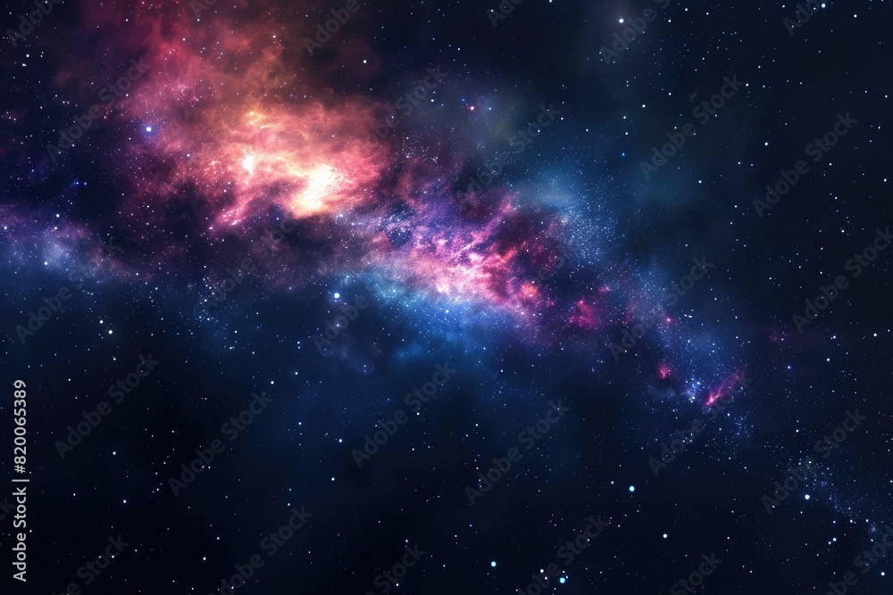 Amazing cosmic scene with vibrant colors