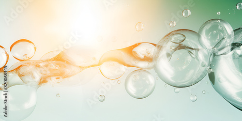 Rain drop circles in sunshine beautiful abstract water wallpaper decoration concept on water transperent background
 photo