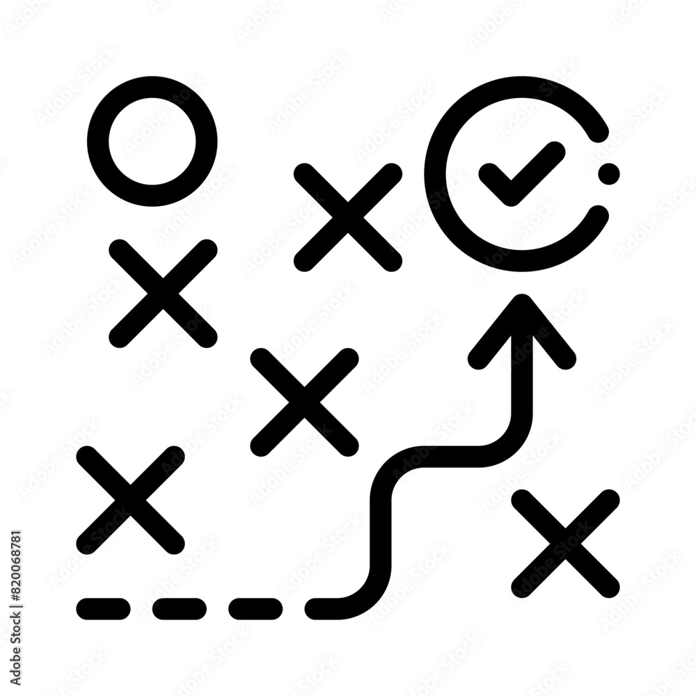 Fototapeta premium strategy line icon