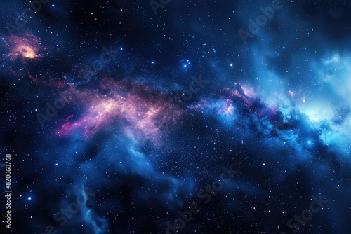 Stunning galaxy with stars and planets in space