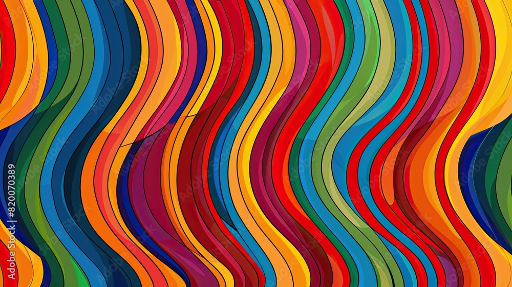 The Intricacy of a Colorful Classic Abstract Wavy Lines Pattern Background The Intricacy of a Colorful Classic Abstract Wavy Lines Pattern Background