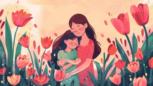 Children s imaginations bloom with colorful illustrations. Pictures full of love and flowers