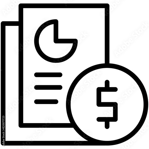 financial statements line icon